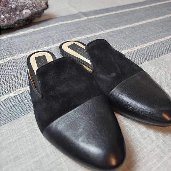 RAG & BONE Sabin Suede & Leather Loafer Slide - Picture 3 of 11
